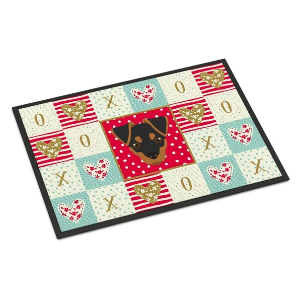 Carolines Treasures 24 x 36 in. Japanese Terrier Love Indoor or Outdoor Mat CK5211JMAT - main
